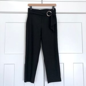 ❤️ Club Monaco Lilia Belted Trouser Pants Black - Size 2